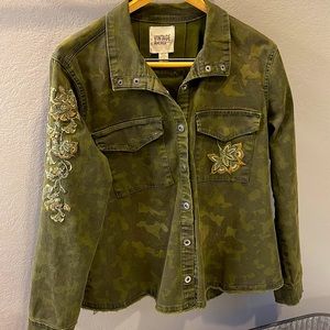 Camo denim jacket